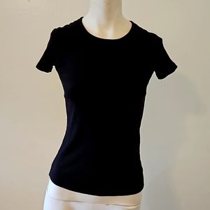 Elie Tahari Black ribbed top XS.